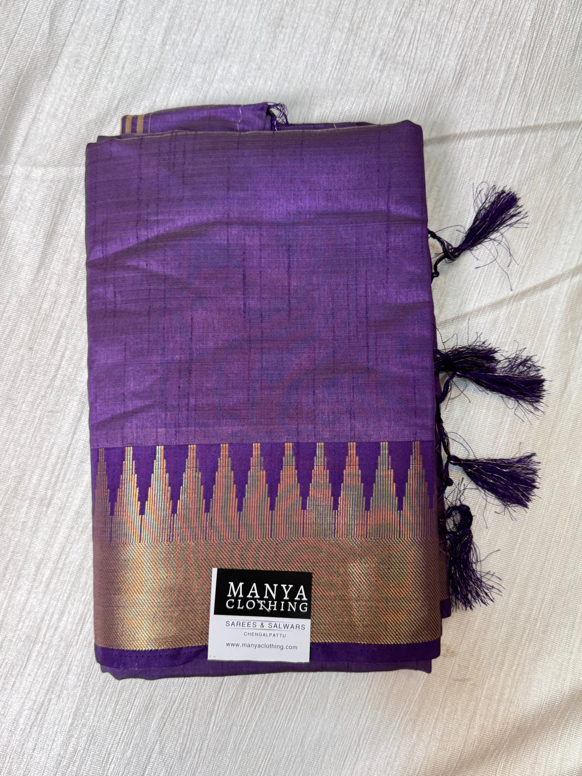 Violet Semi Tussar Saree