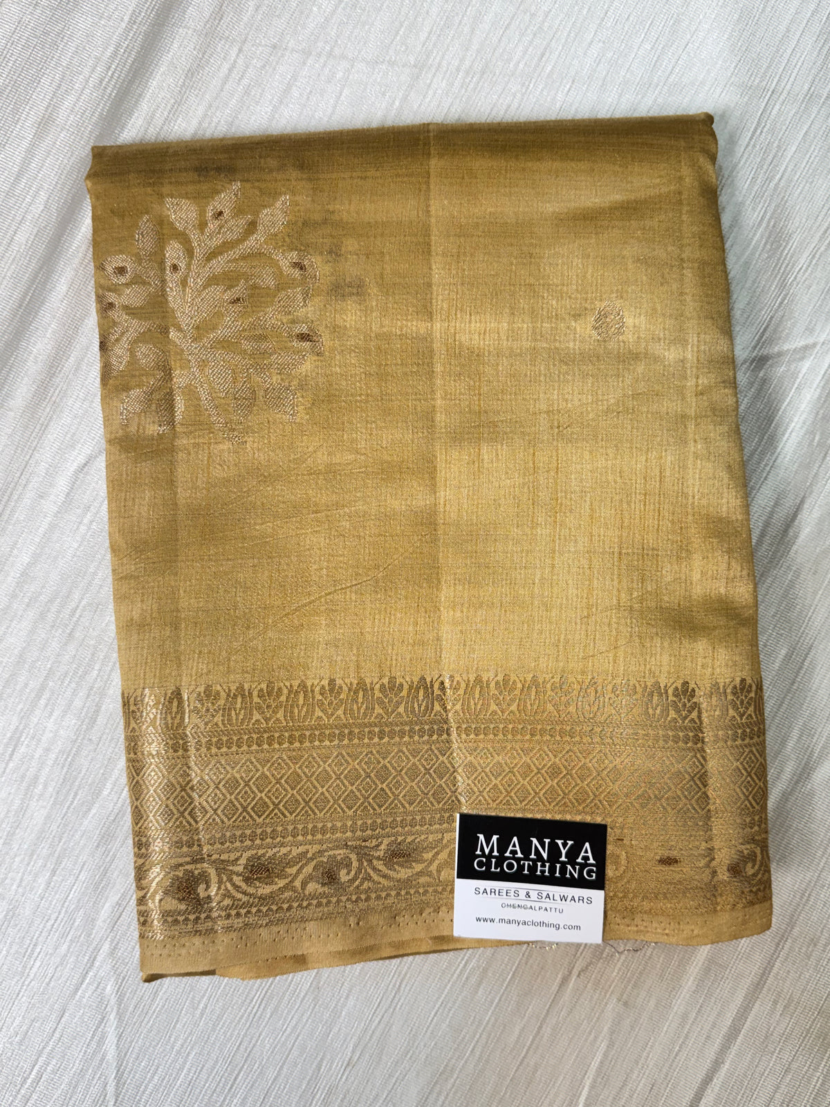 Sandal Semi Tussar Saree