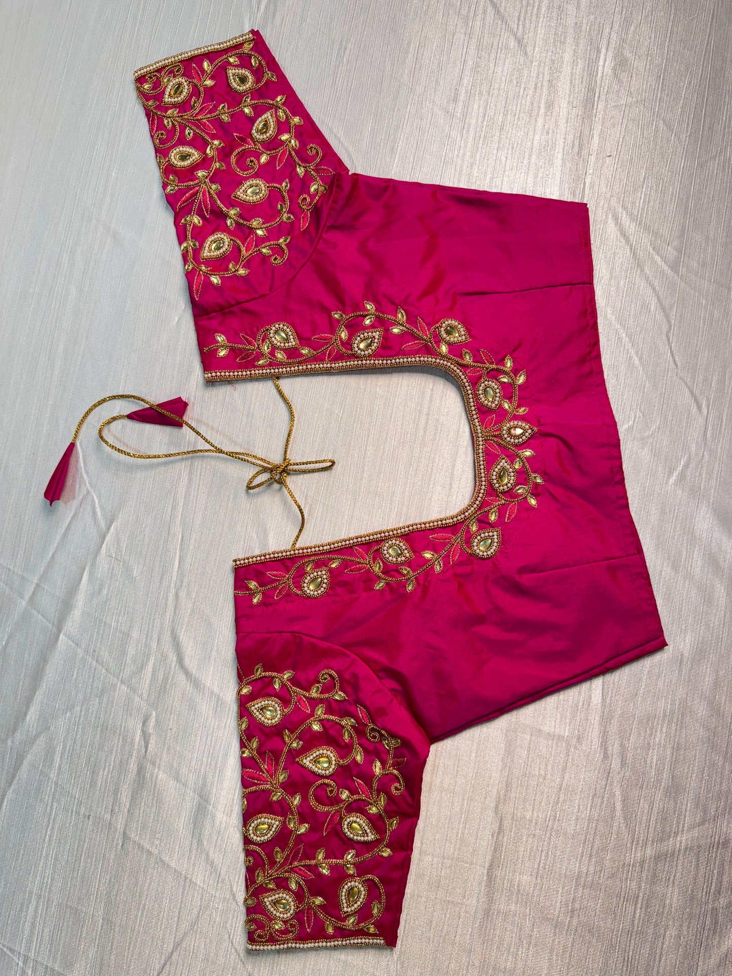 Pink Ready to Wear Hand Work Blouse