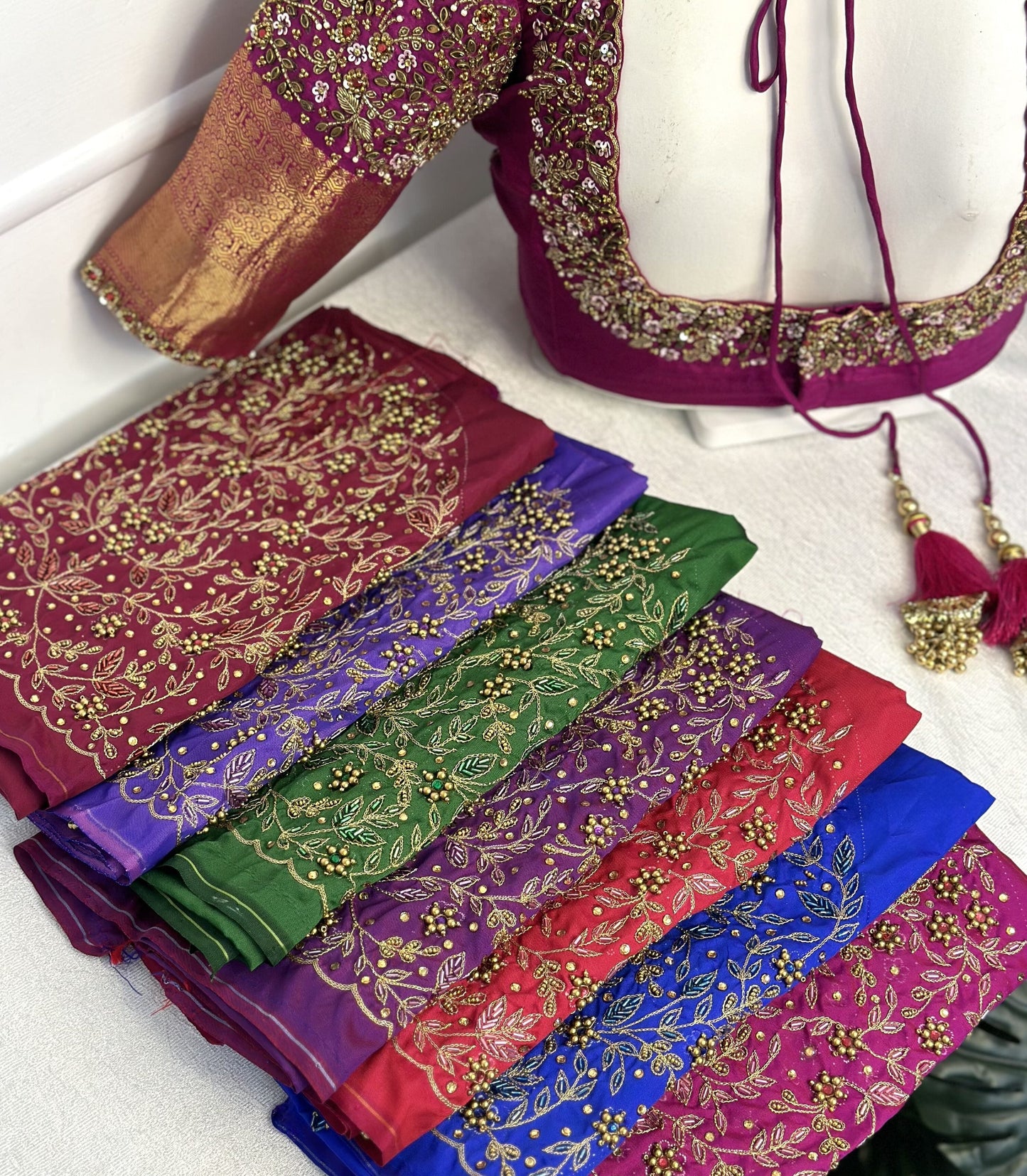 Violet Hand Work Blouse