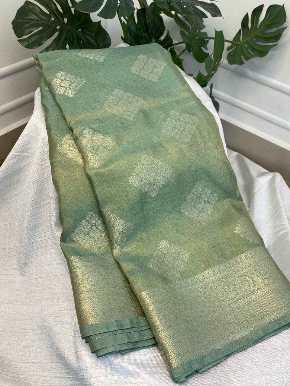 Greenish blue Warm Silk Saree