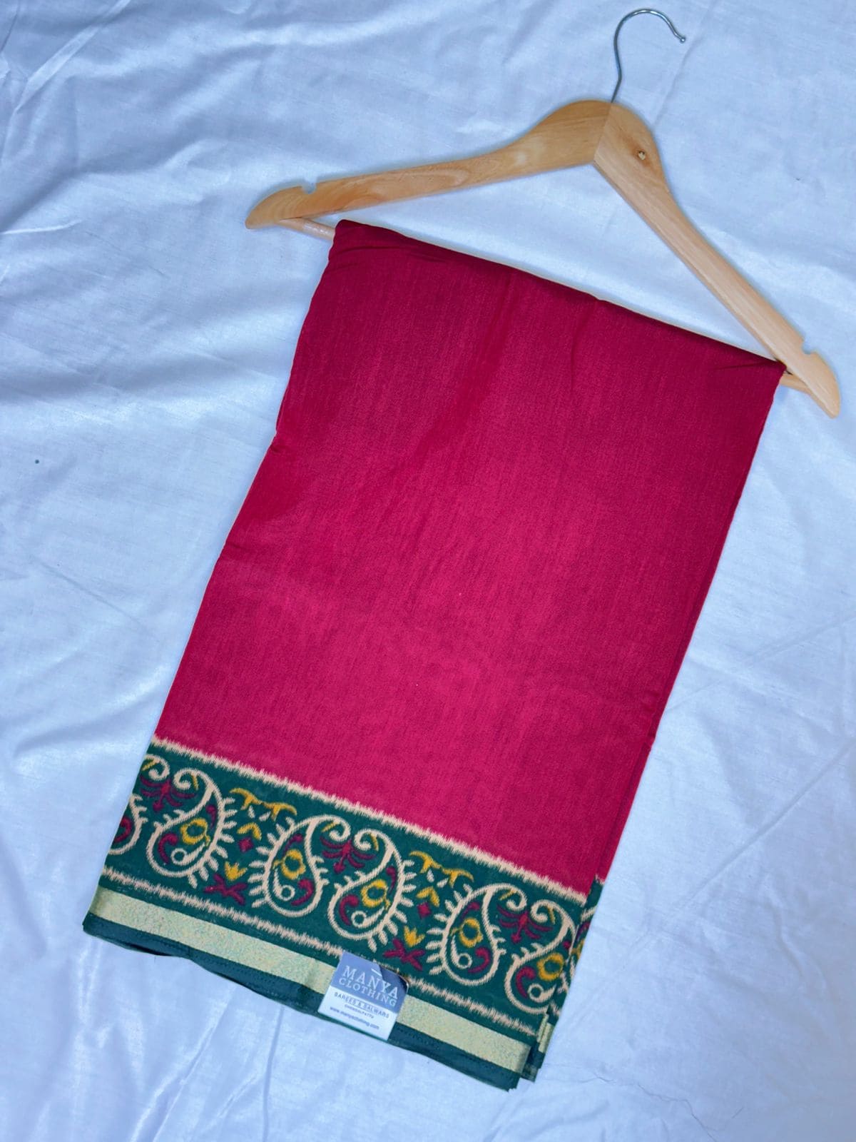 Tomato Red Cotton Saree