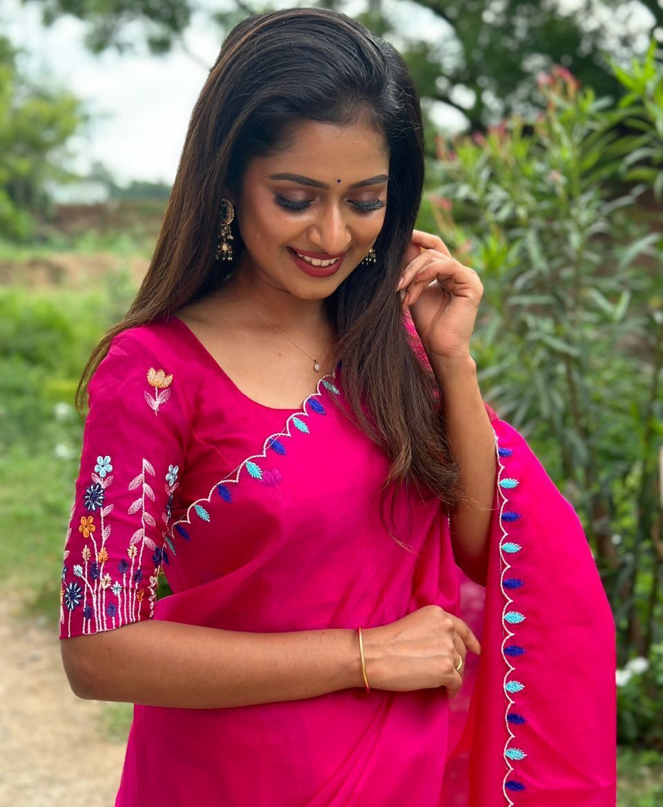 Pink Warm Silk Saree