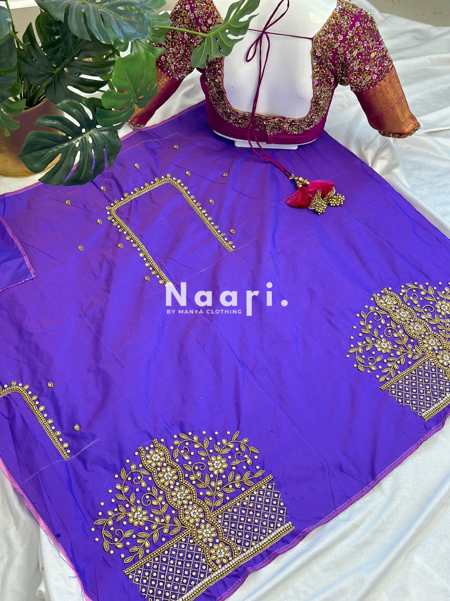 Violet Hand Work Blouse