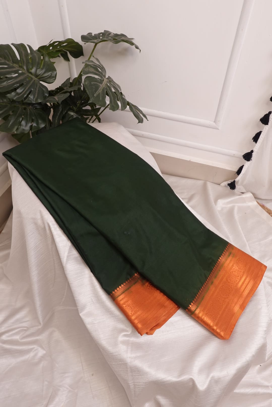 Green Crepe Silk Saree