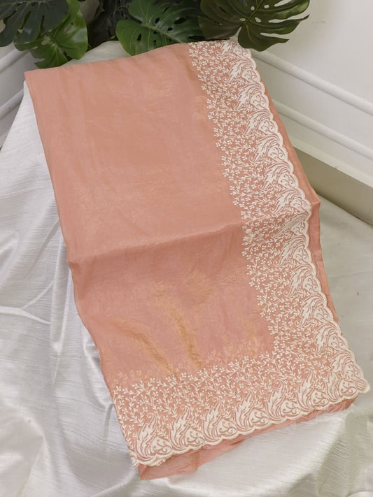 Peach Jimichoo Saree