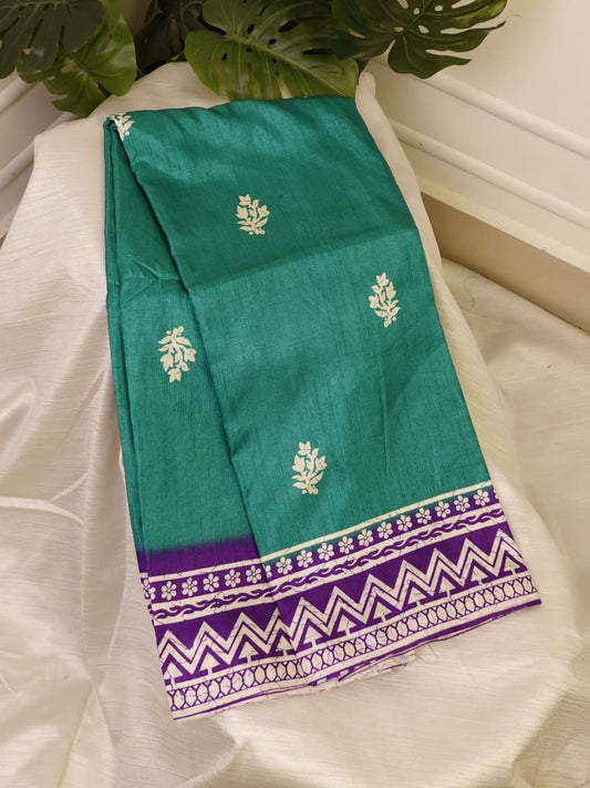 Light Ramagreen Makhan Silk Saree