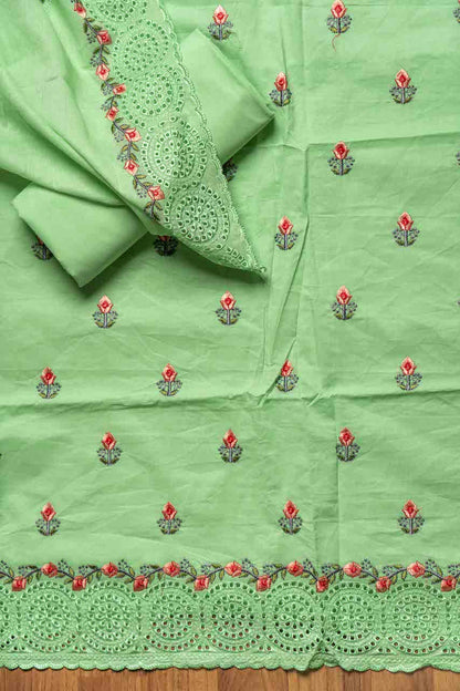 Light Green & Pink Unstitched Salwar Suit