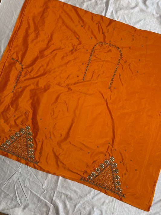 Orange Hand Work Blouse