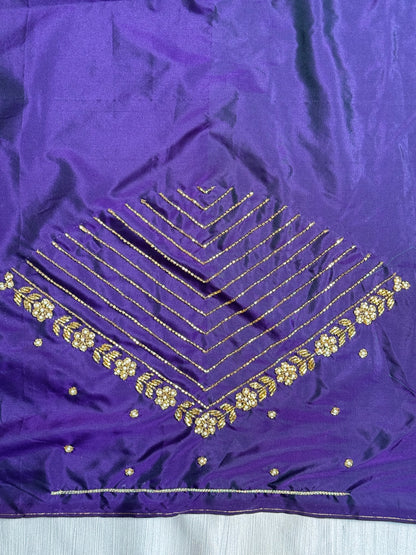 Purple Hand Work Blouse