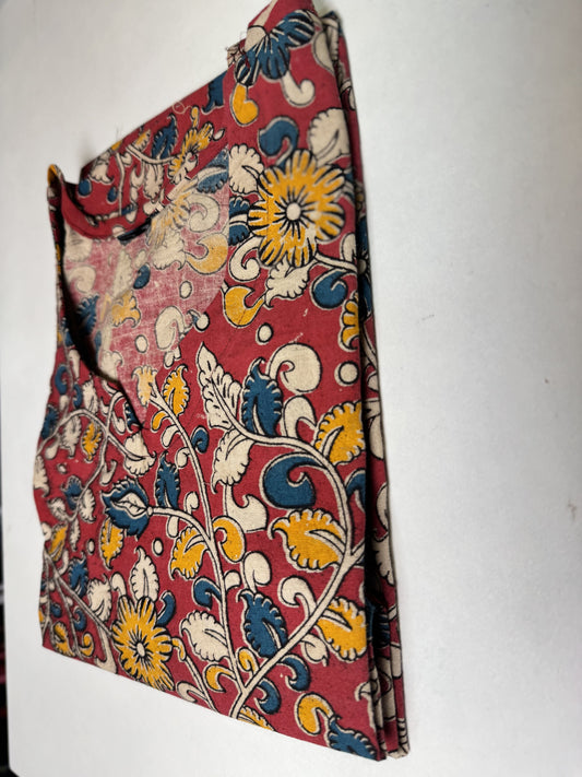 Maroon Kalamkaari Printed Kurthi