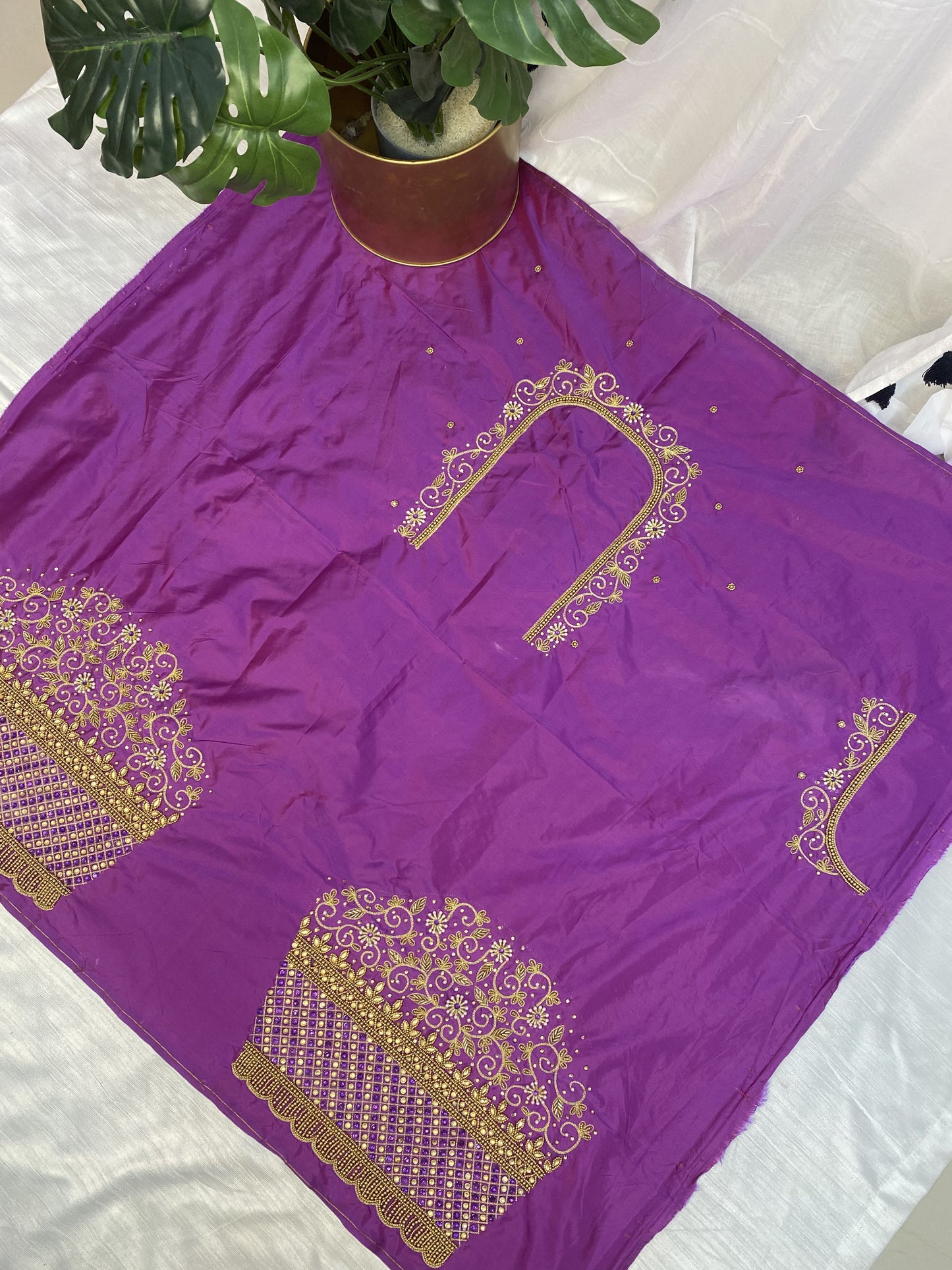 Violet Hand Work Blouse