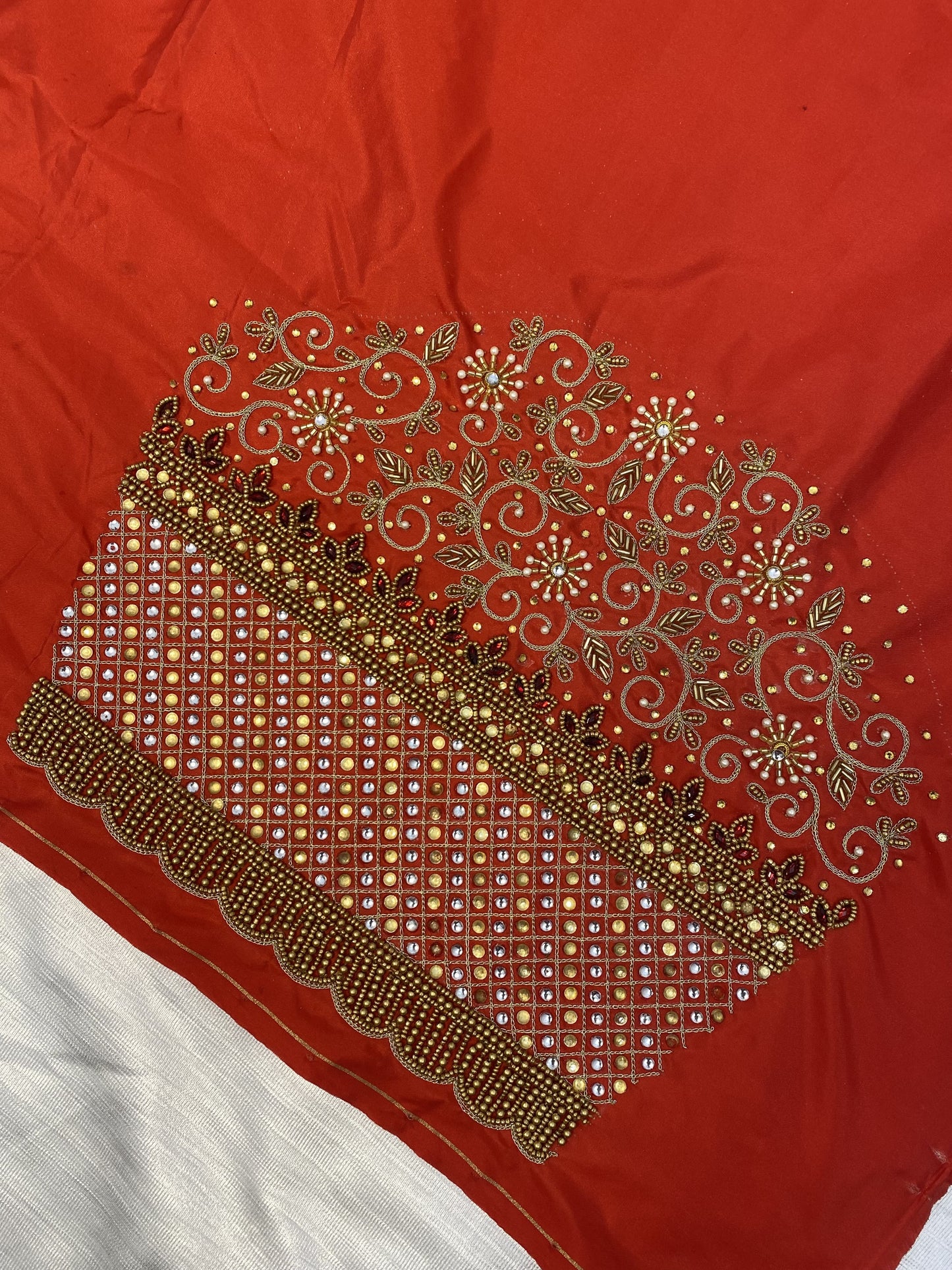 Red Hand Work Blouse