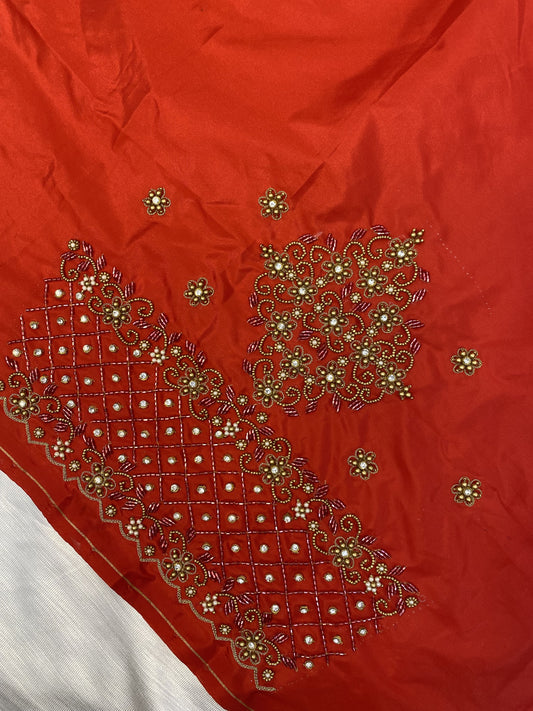 Red Hand Work Blouse
