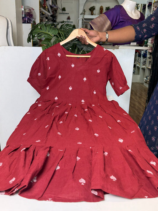 Maroon Cotton Maxi