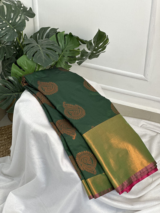 Green Semi Silk Saree