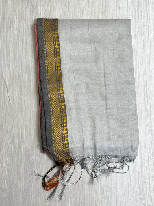 Silver Tissue Saree