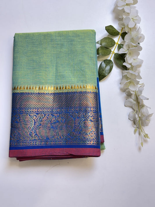 Pastel Green Chettinad Cotton