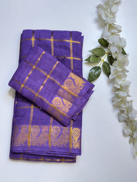 Purple Sungudi Cotton