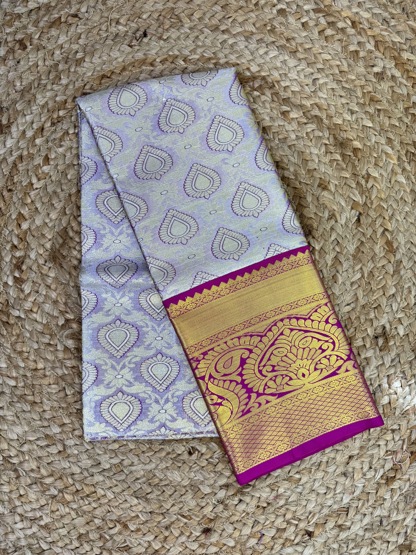 Lilac Purple Pattu Pavadai Sattai