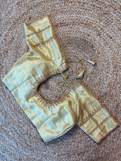 Golden Ready to Wear Hand Work Blouse