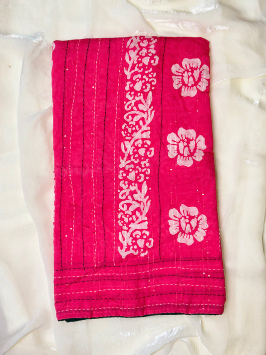 Pink Staple Cotton Saree
