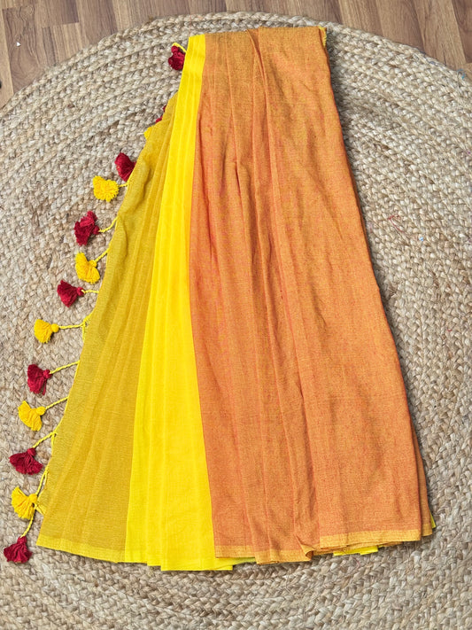 TRIPLE SHADED SAREE.