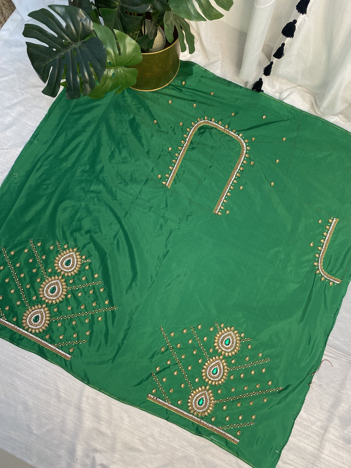 Green Hand Work Blouse