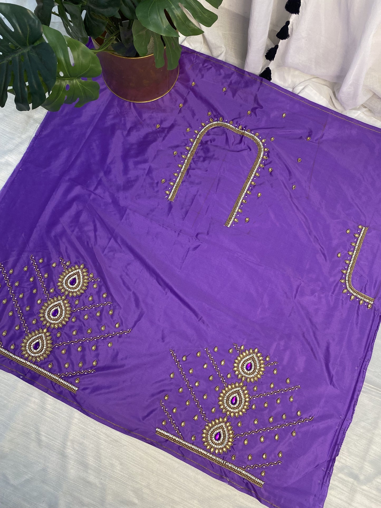 Lavender Hand Work Blouse