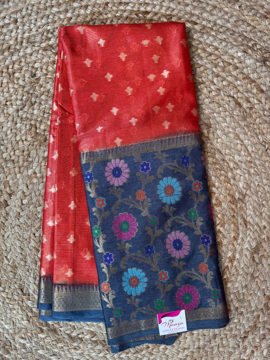 Orange Tissue Saree
