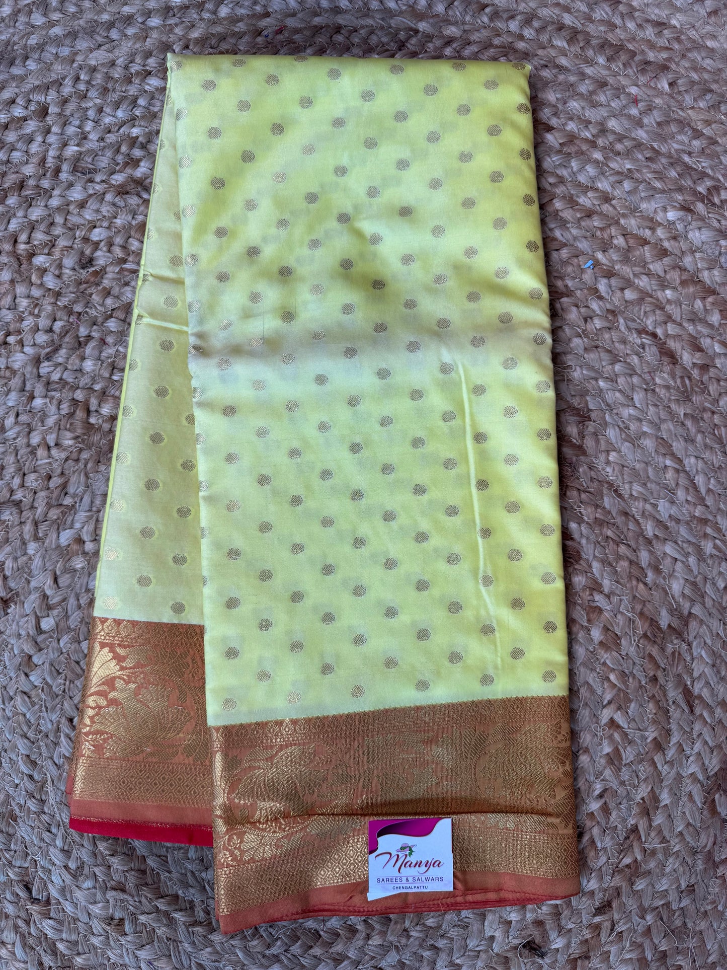 Light Yellow Tissue Saree