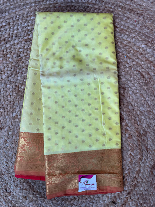 Light Yellow Tissue Saree