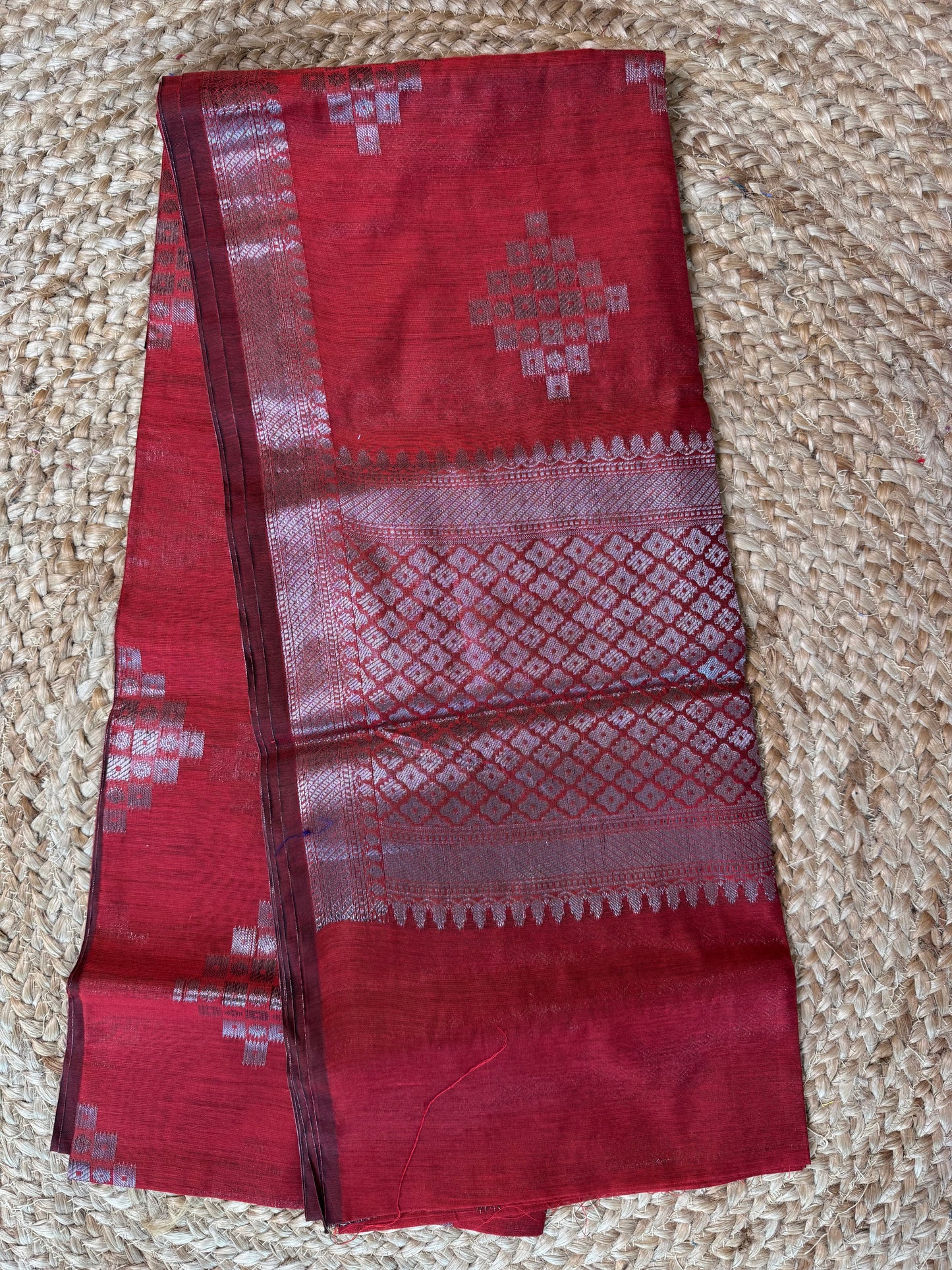 Maroon Tissue Saree