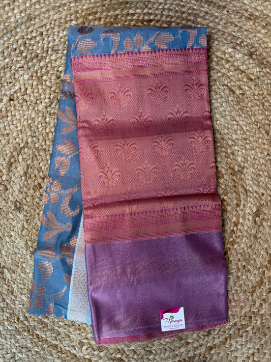 Grey Tissue Saree