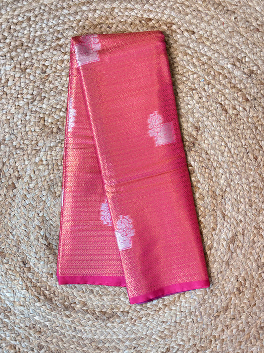 Pink Tissue Saree