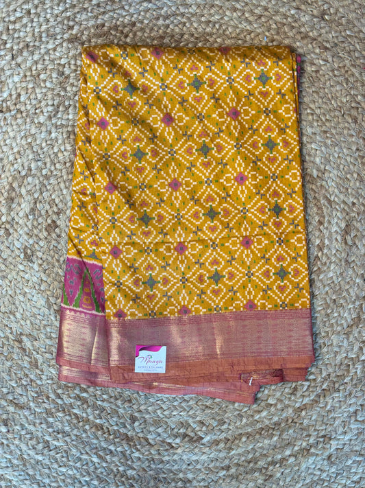 Yellow Warm Silk Saree.