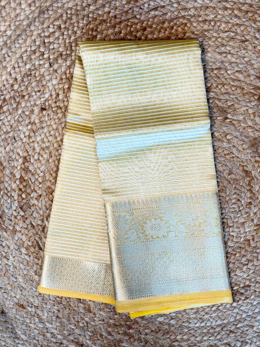 Light Yellow Tissue Saree.