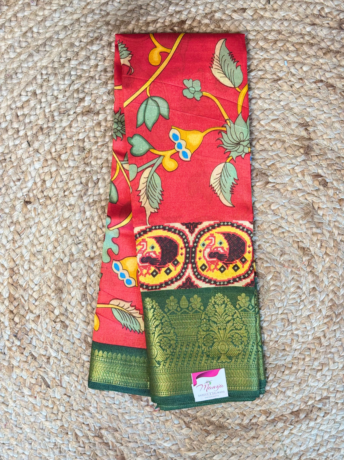 Red Tissue Saree