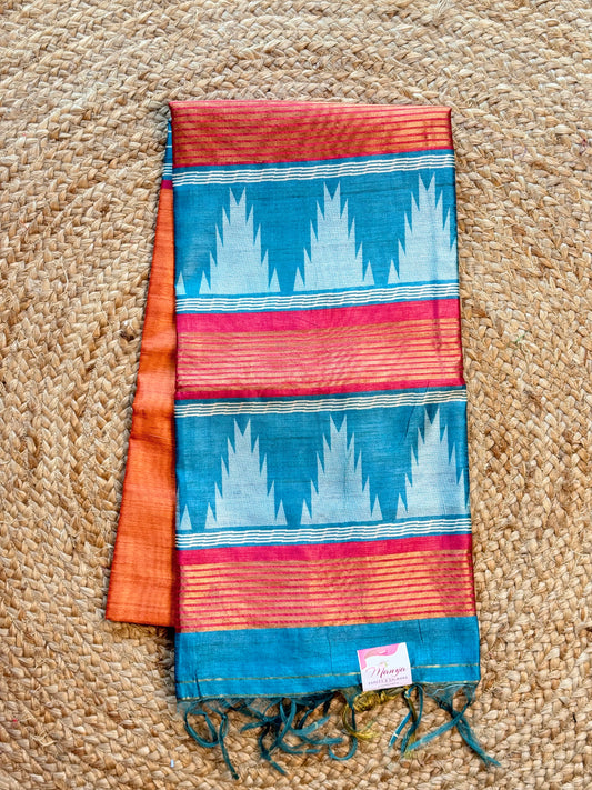 Orange Tissue Saree