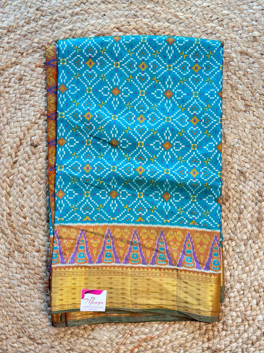 Sky Blue Tissue Saree