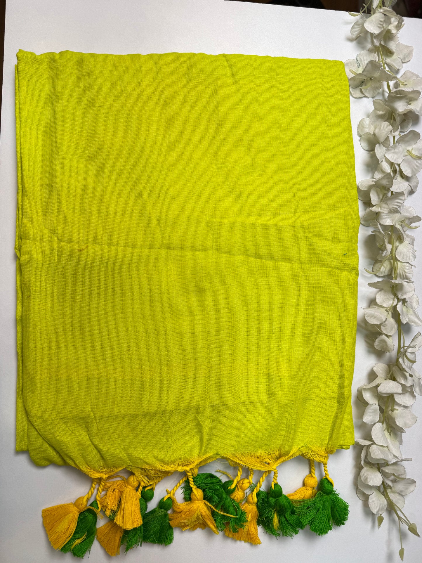 Light green Khadi Cotton Saree
