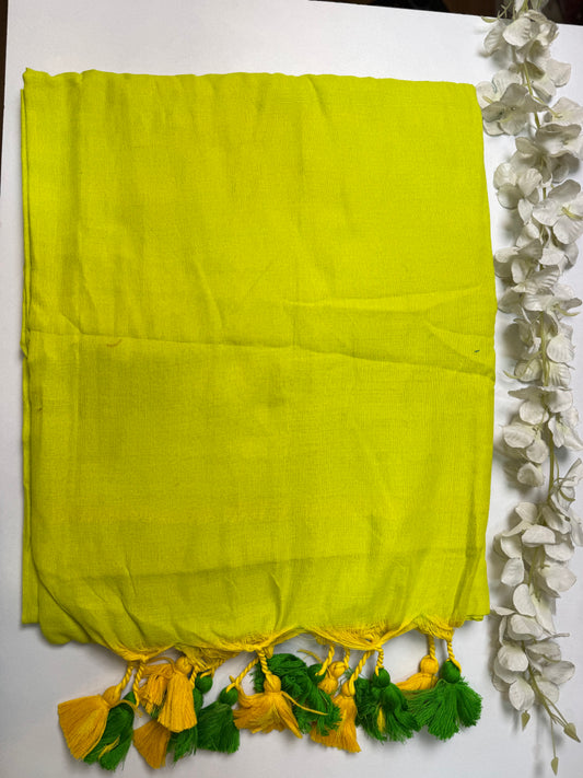 Light green Khadi Cotton Saree