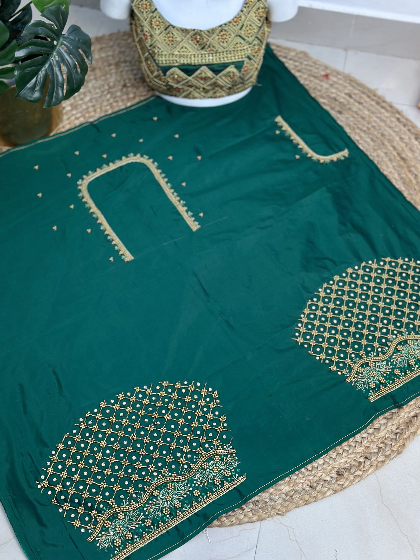 Green Hand Work Blouse