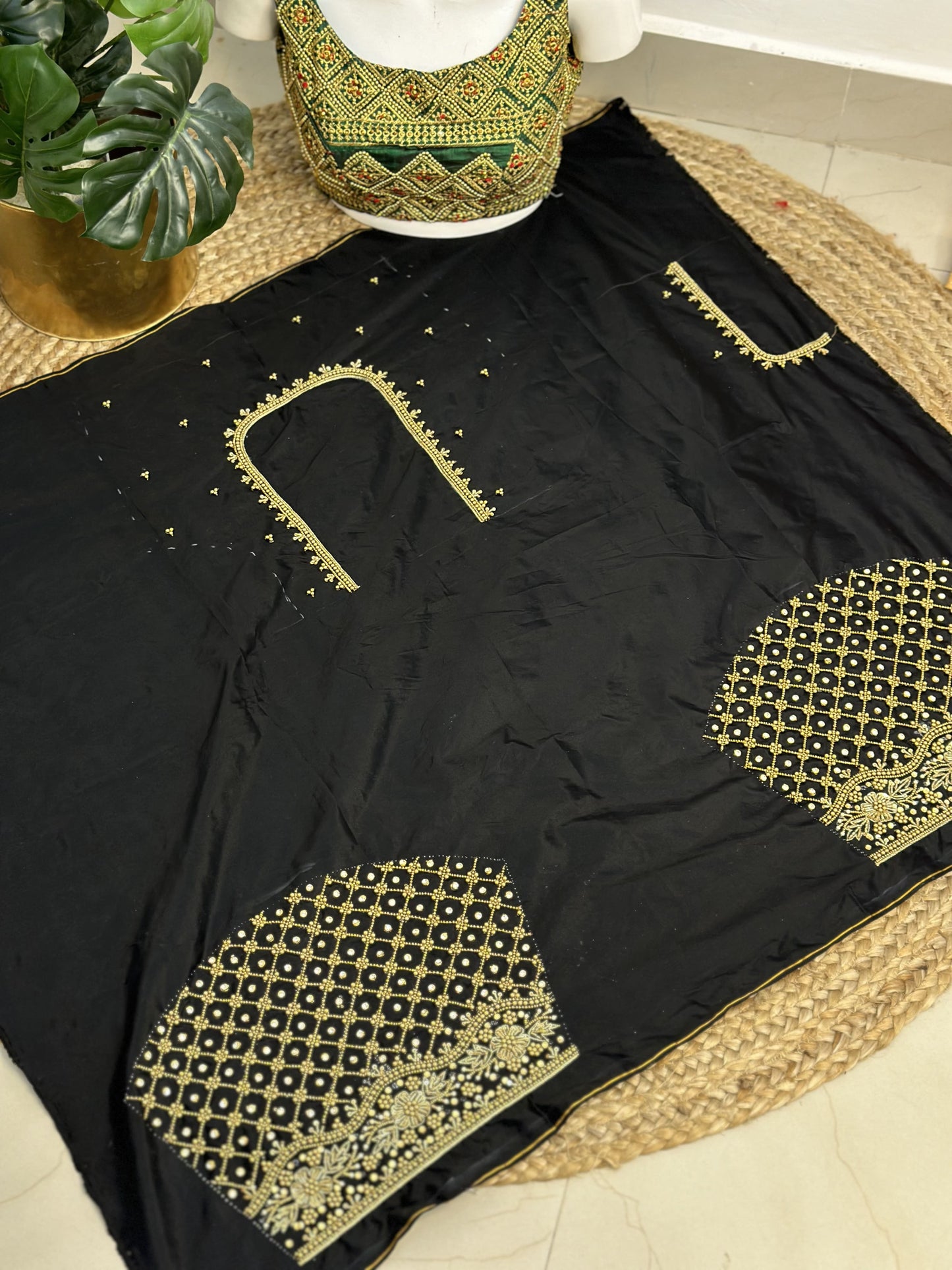 Black Hand Work Blouse