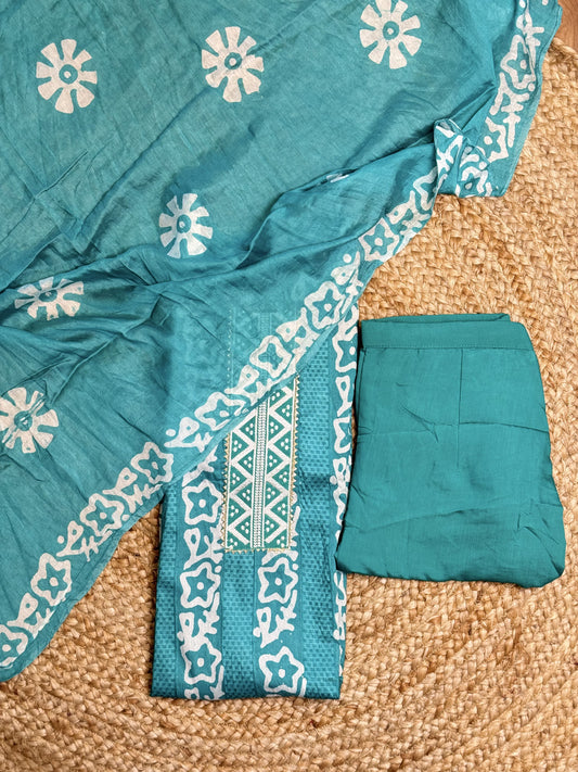 Rama Green Unstitched Salwar Suit