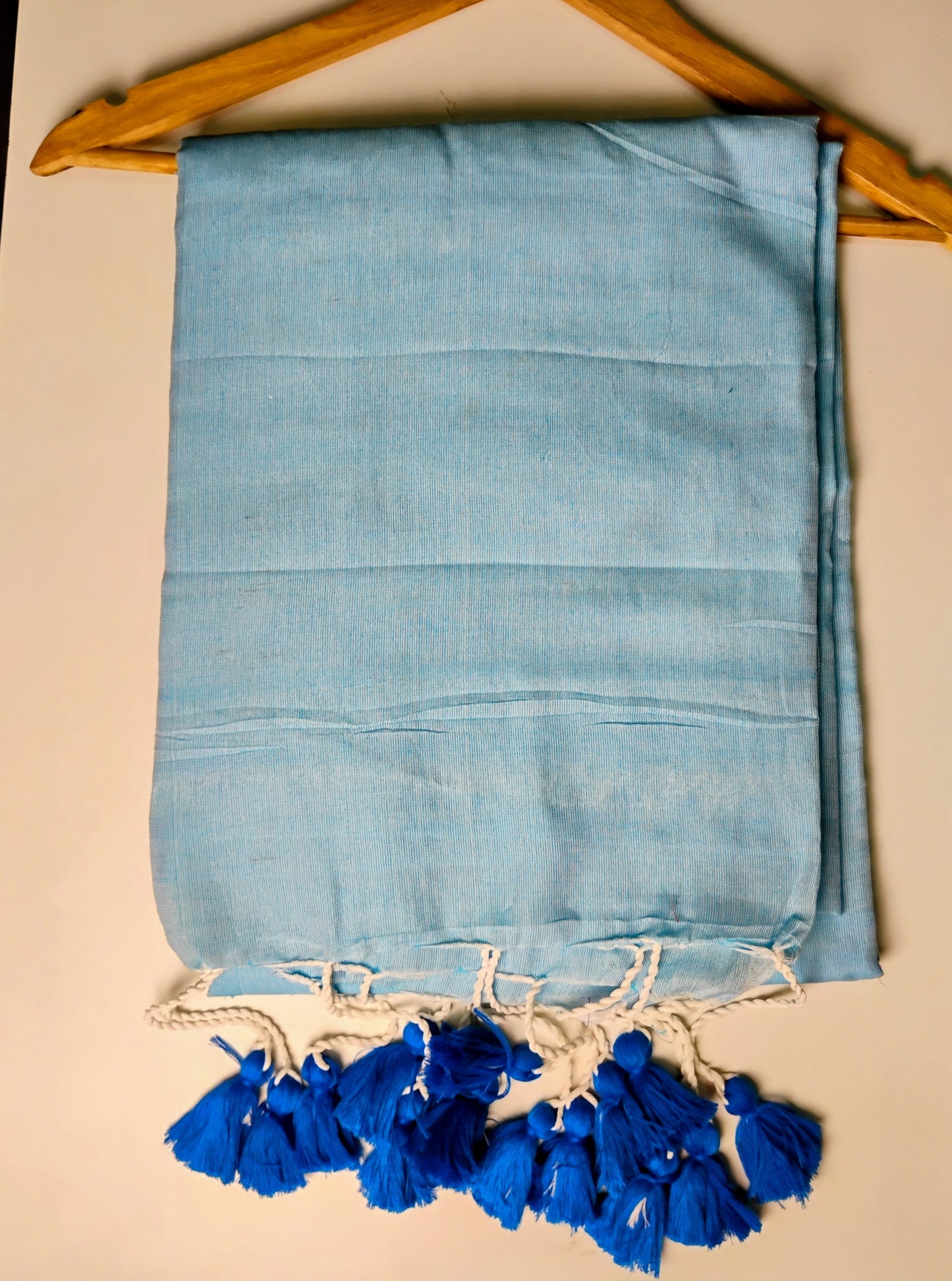 Light Blue Khadi Cotton Saree