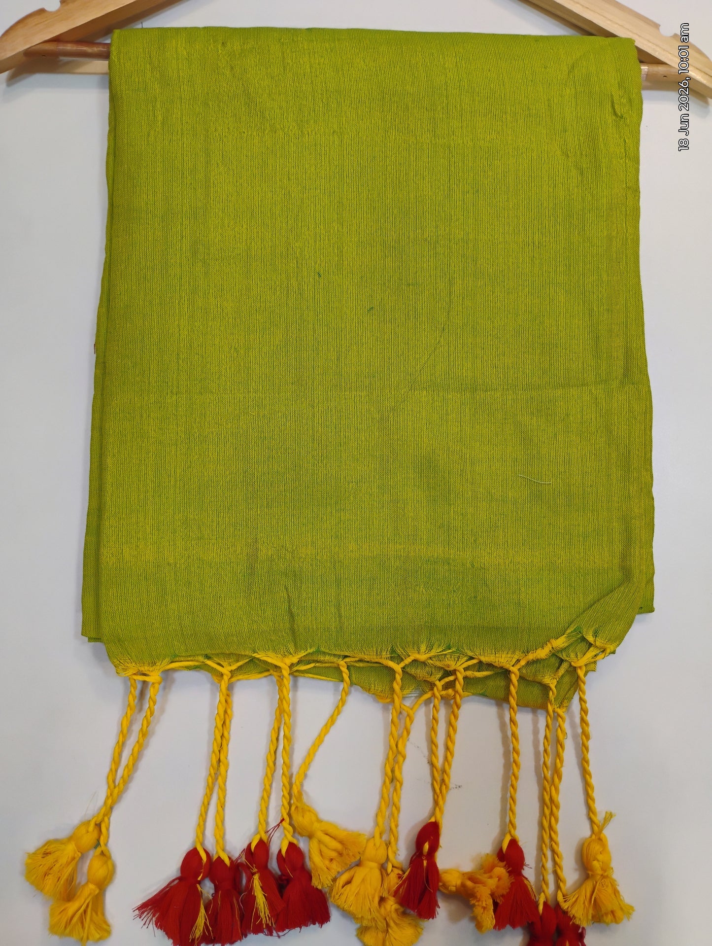 Light Green Khadi Cotton Saree