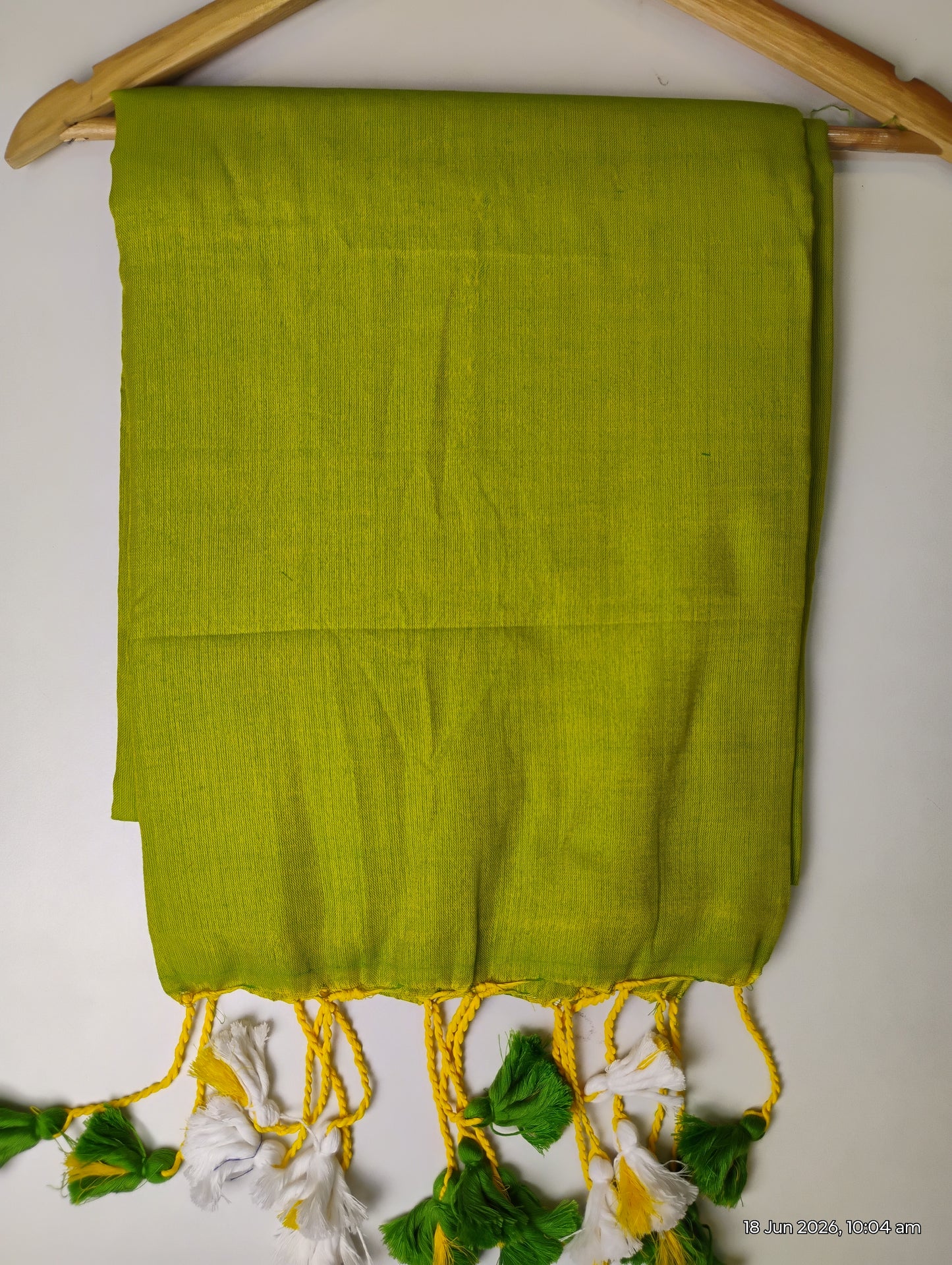 Light Green Khadi Cotton Saree