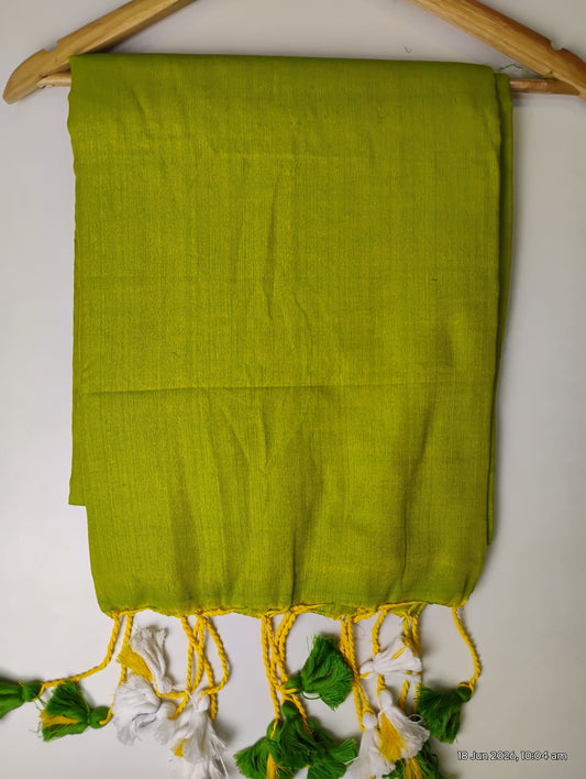 Light Green Khadi Cotton Saree