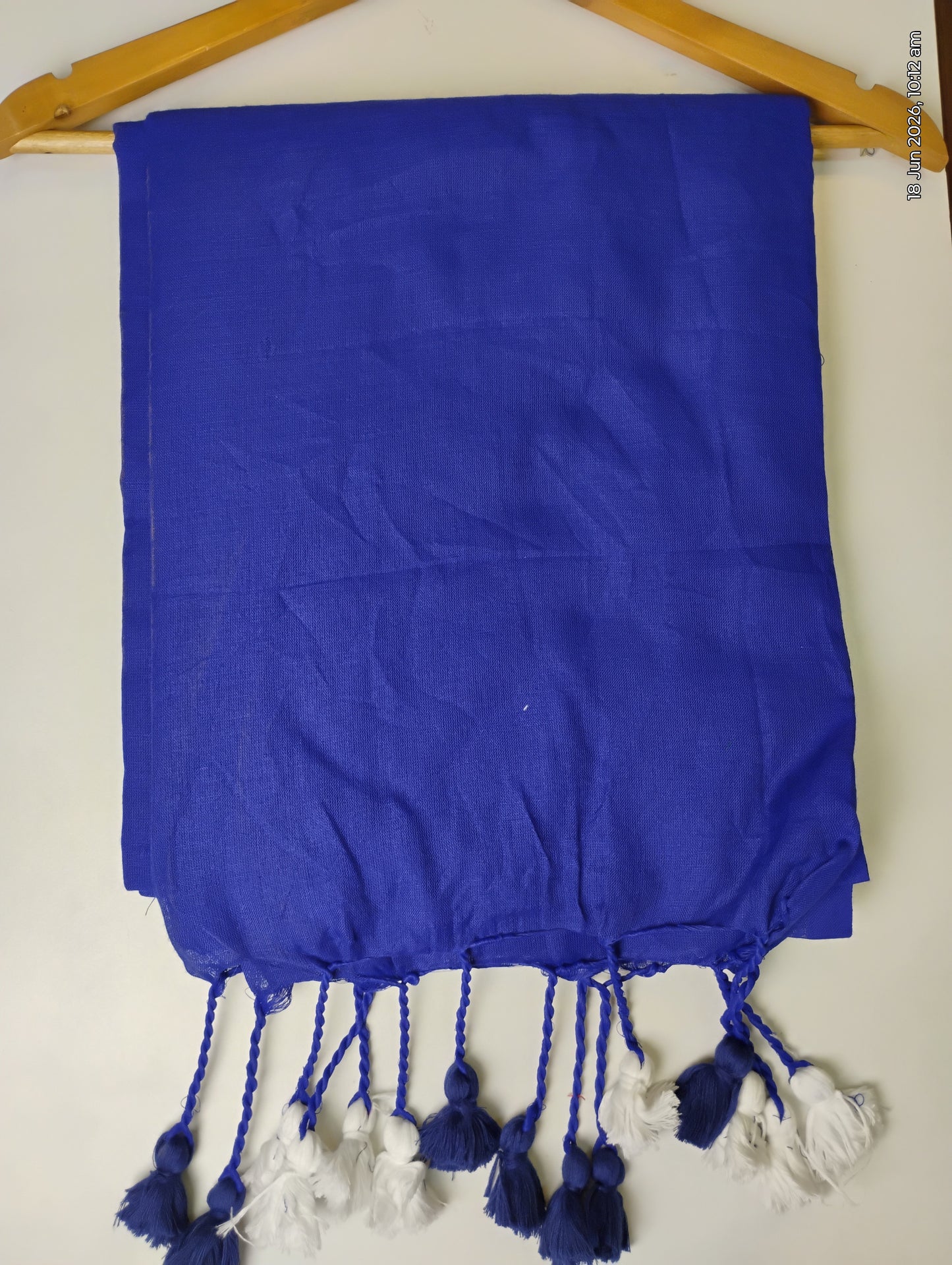 Royal Blue Khadi Cotton Saree